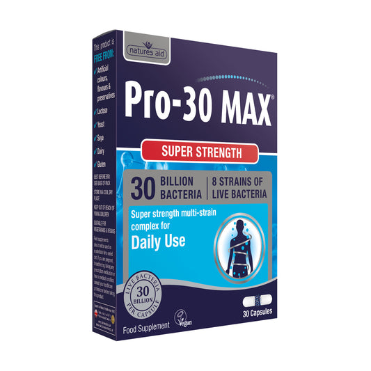 Natures Aid Pro-30 MAX 8 Strain Complex - 30 caps