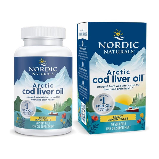 Nordic Naturals Arctic Cod Liver Oil, 750mg Lemon - 90 softgels
