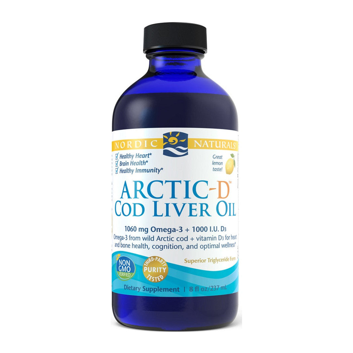 Nordic Naturals Arctic-D Cod Liver Oil, Lemon - 237 ml.