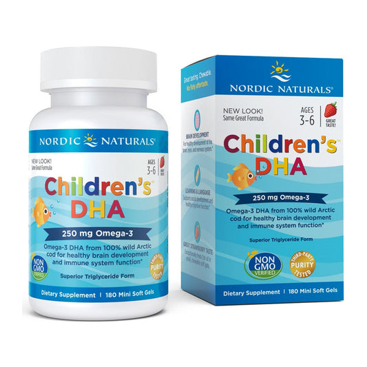 Nordic Naturals Children's DHA, 250mg Omega-3 Strawberry - 180 min