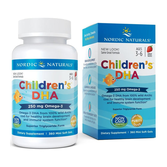 Nordic Naturals Children's DHA, 250mg Omega-3 Strawberry - 360 min