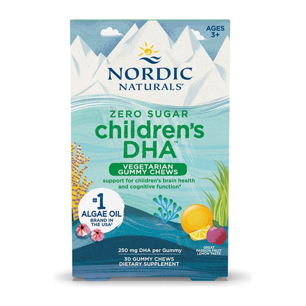 Nordic Naturals Children's DHA Vegetarian Gummy Chews, 250mg Passi