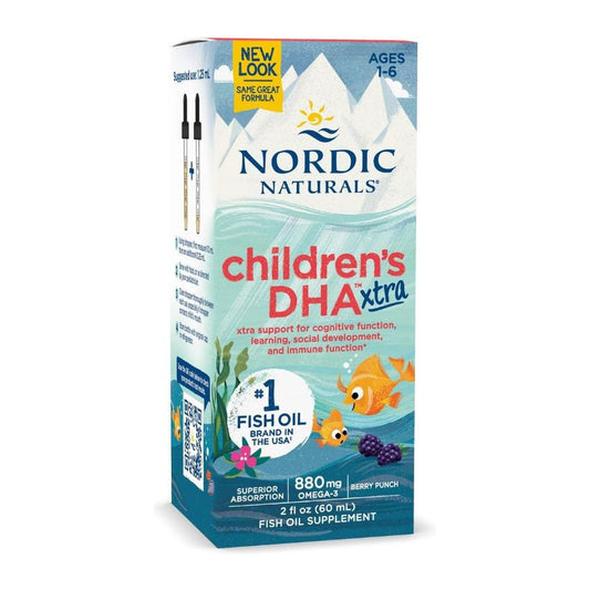 Nordic Naturals Children's DHA Xtra Fish Oil, 880mg Berry Punch (E