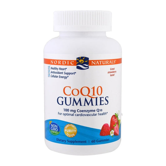 Nordic Naturals CoQ10 Gummies, 100mg Strawberry - 60 gummies