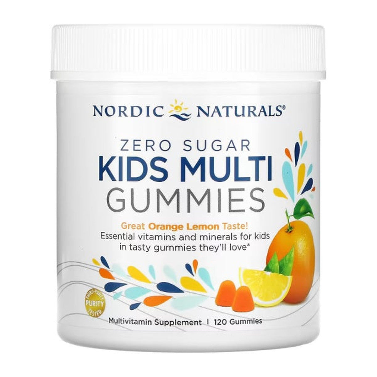 Nordic Naturals Kids Multi Zero Sugar, Orange Lemon - 120 gummies