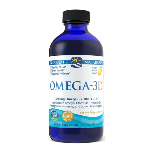 Nordic Naturals Omega-3D, 1560mg Lemon - 237 ml.