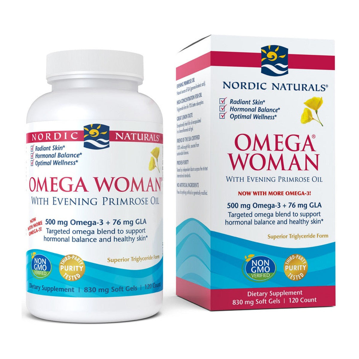 Nordic Naturals Omega Woman, 500mg - 120 softgels