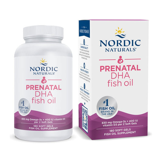 Nordic Naturals Prenatal DHA, 830mg Omega-3 + 400 IU D3 Unflavored