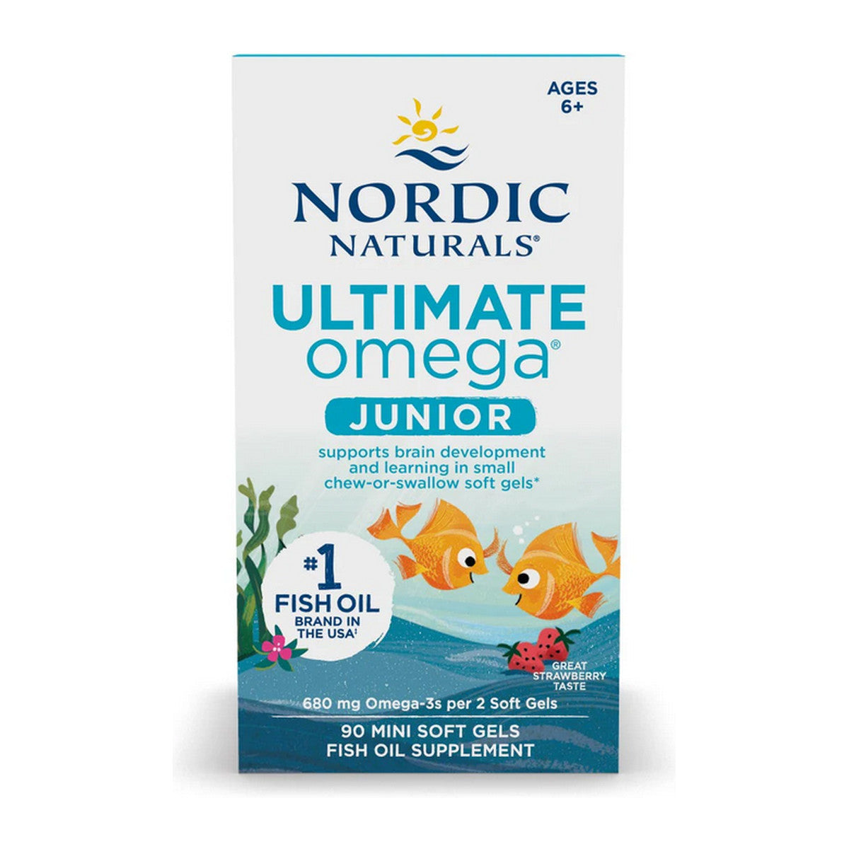 Nordic Naturals Ultimate Omega Fish Oil Junior, 680mg Strawberry
