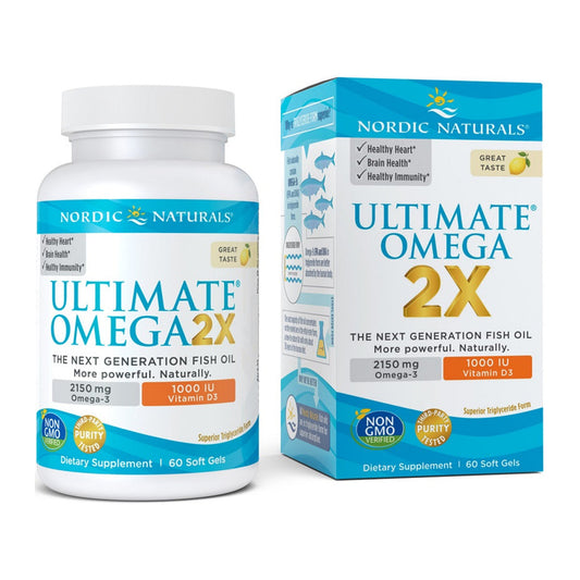 Nordic Naturals Ultimate Omega 2X with Vitamin D3, 2150mg Lemon