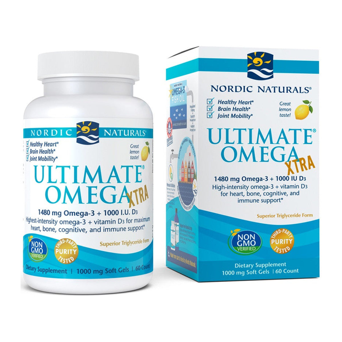 Nordic Naturals Ultimate Omega Xtra, 1480mg Lemon - 60 softgels