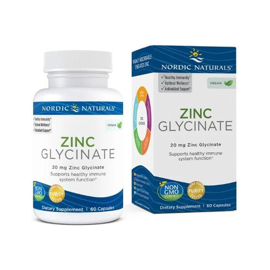 Nordic Naturals Zinc Glycinate, 20mg - 60 caps