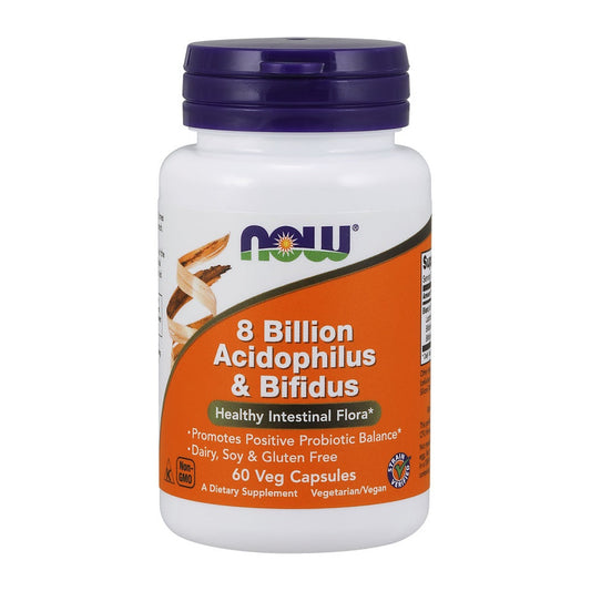 NOW Foods 8 Billion Acidophilus & Bifidus - 60 vcaps