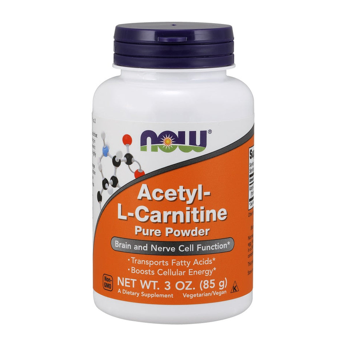 NOW Foods Acetyl-L-Carnitine, Pure Powder - 85g