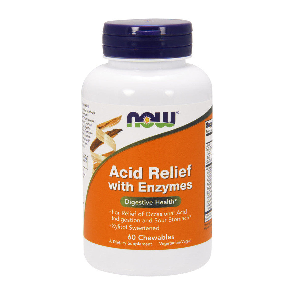 NOW Foods Acid Relief with Enzymes - 60 chewables
