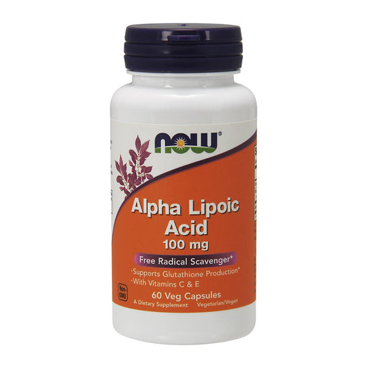 NOW Foods Alpha Lipoic Acid with Vitamins C & E, 100mg - 60 vcaps