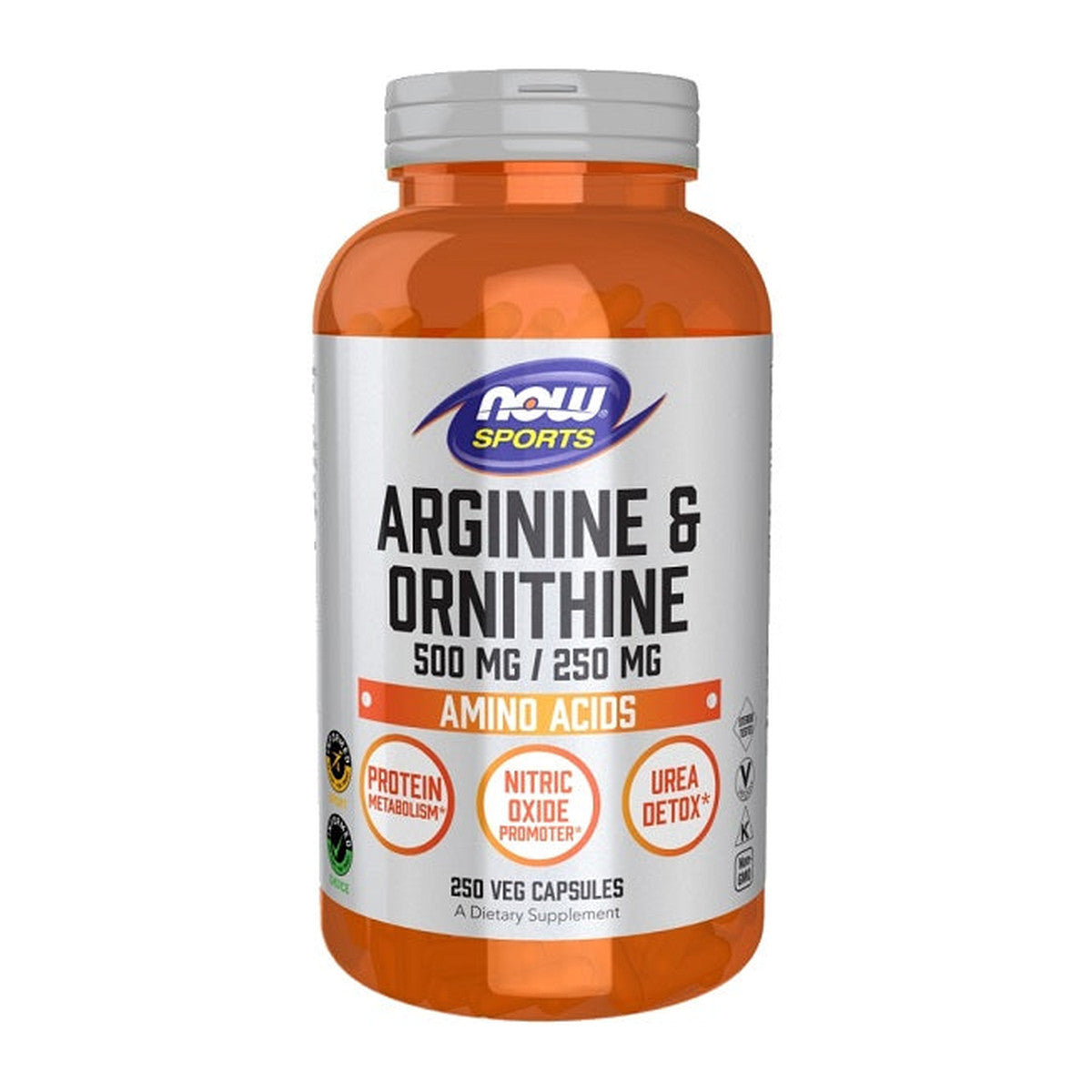 NOW Foods Arginine & Ornithine - 250 vcaps