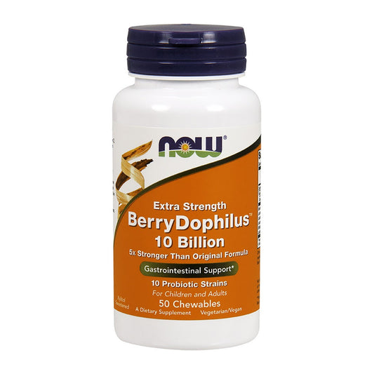 NOW Foods BerryDophilus, 10 Billion (Extra Strength) - 50 chewable