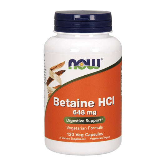 NOW Foods Betaine HCl, 648mg - 120 vcaps