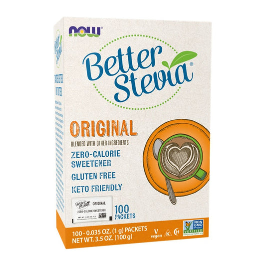 NOW Foods Better Stevia Packets, Original - 100 packets