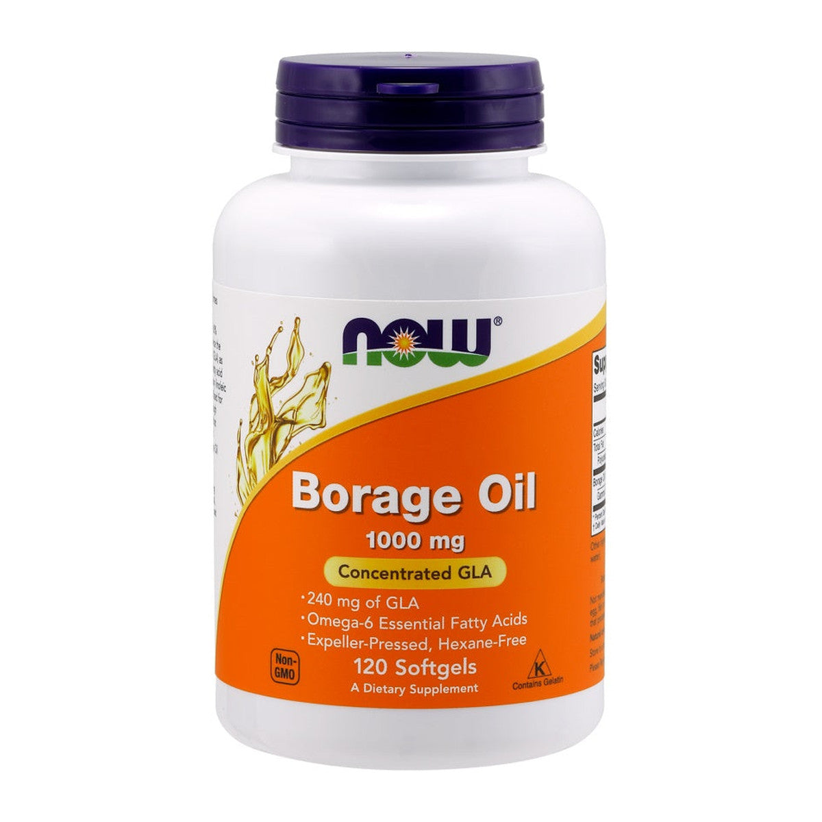 NOW Foods Borage Oil, 1000mg - 120 softgels