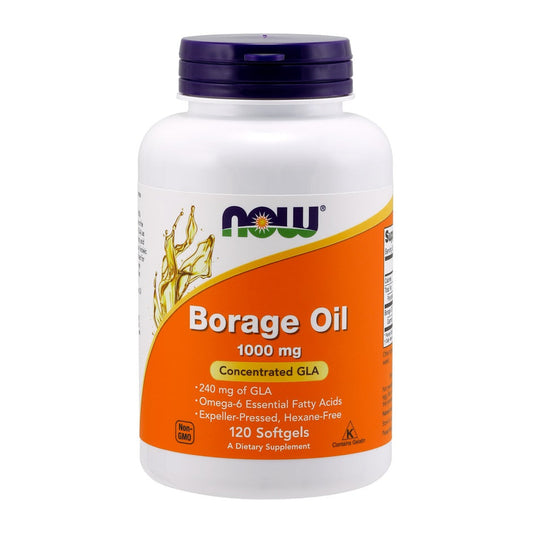 NOW Foods Borage Oil, 1000mg - 120 softgels