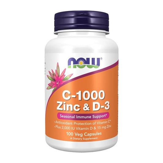 NOW Foods C-1000 Zinc & D-3 - 100 vcaps