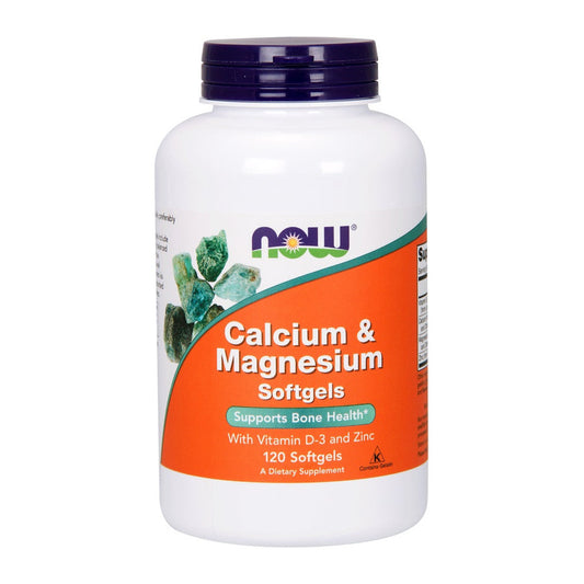 NOW Foods Calcium & Magnesium with Vit D and Zinc - 120 softgels