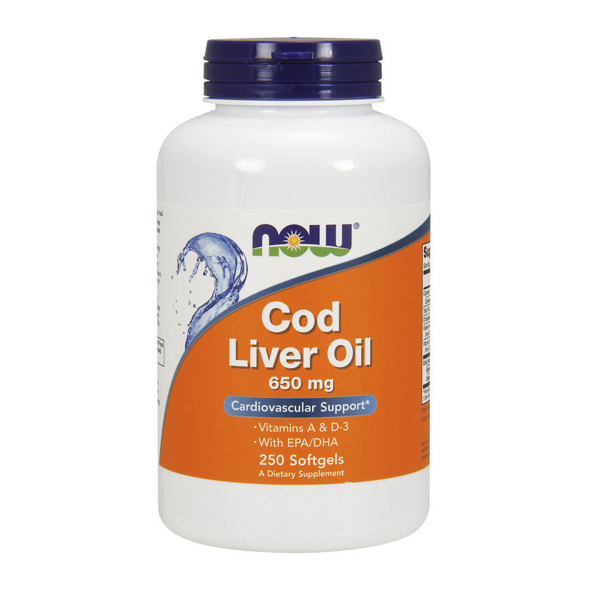 NOW Foods Cod Liver Oil, 650mg - 250 softgels