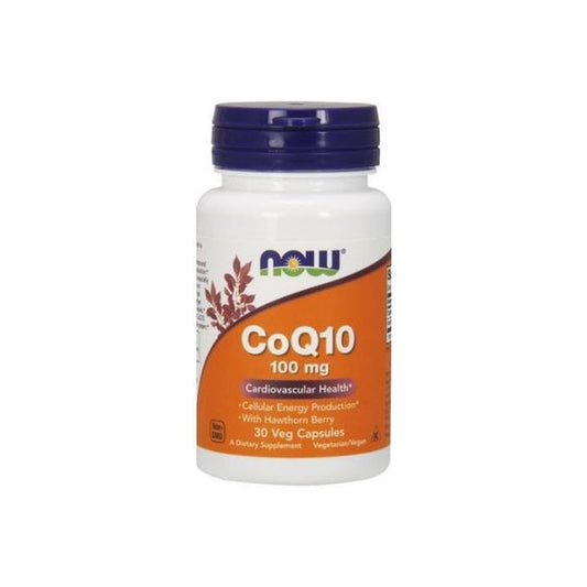 NOW Foods CoQ10 with Hawthorn Berry, 100mg - 30 vcaps