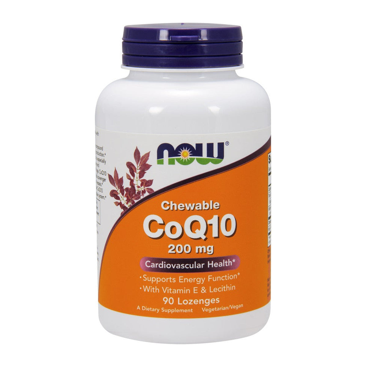 NOW Foods CoQ10 with Lecithin & Vitamin E, 200mg (Chewable) - 90 l