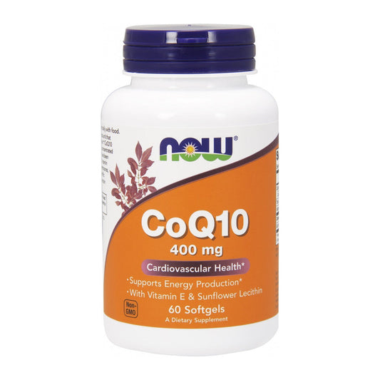 NOW Foods CoQ10 with Lecithin & Vitamin E, 400mg - 60 softgels