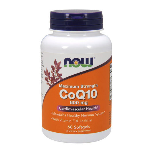 NOW Foods CoQ10 with Lecithin & Vitamin E, 600mg - 60 softgels