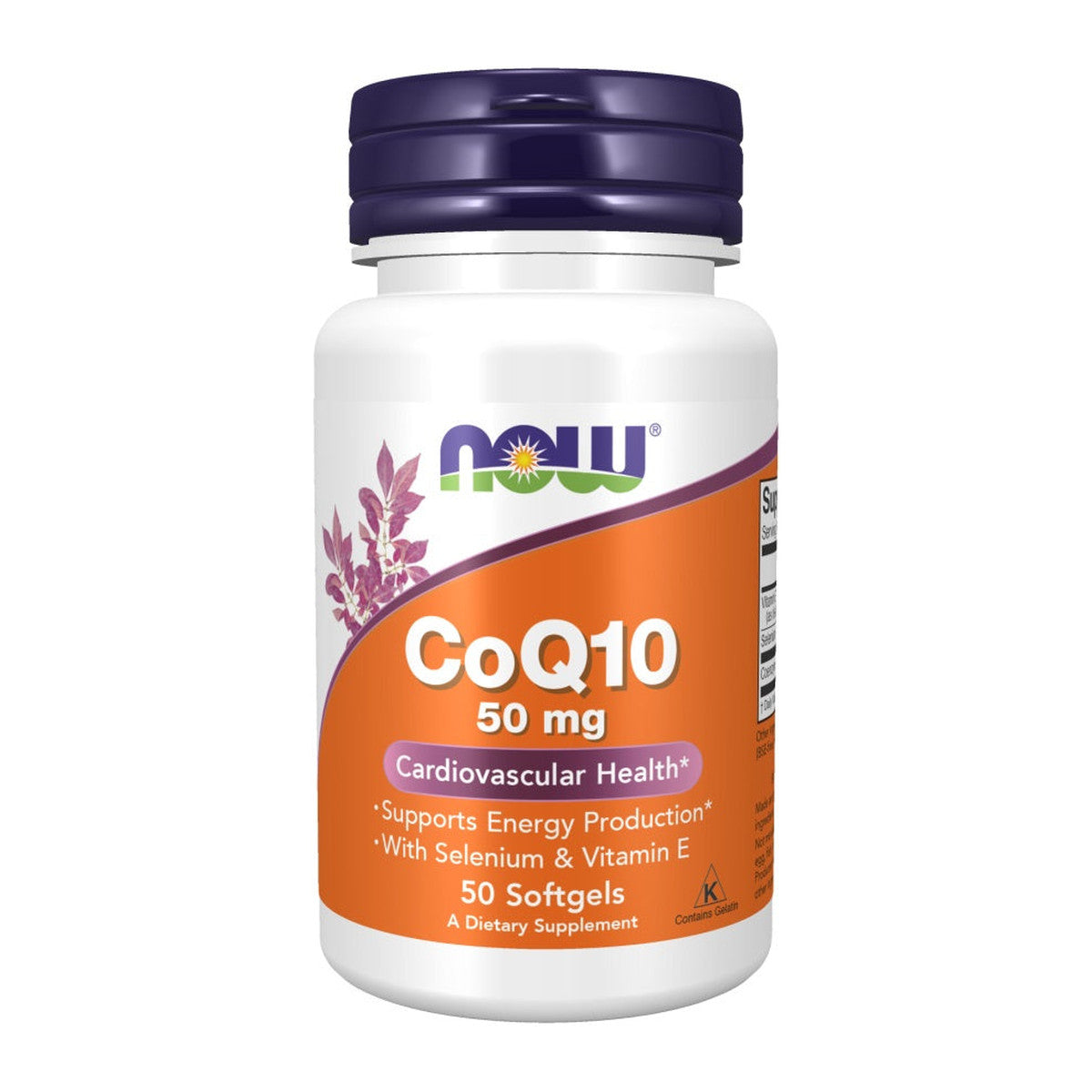 NOW Foods CoQ10 with Selenium & Vitamin E, 50mg - 50 softgels