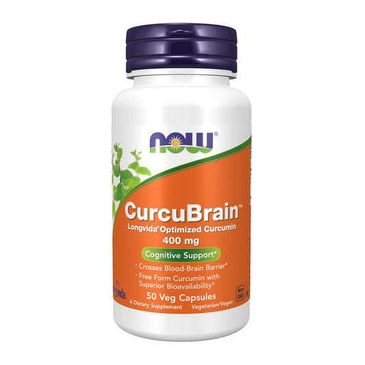 NOW Foods CurcuBrain, 400mg - 50 vcaps