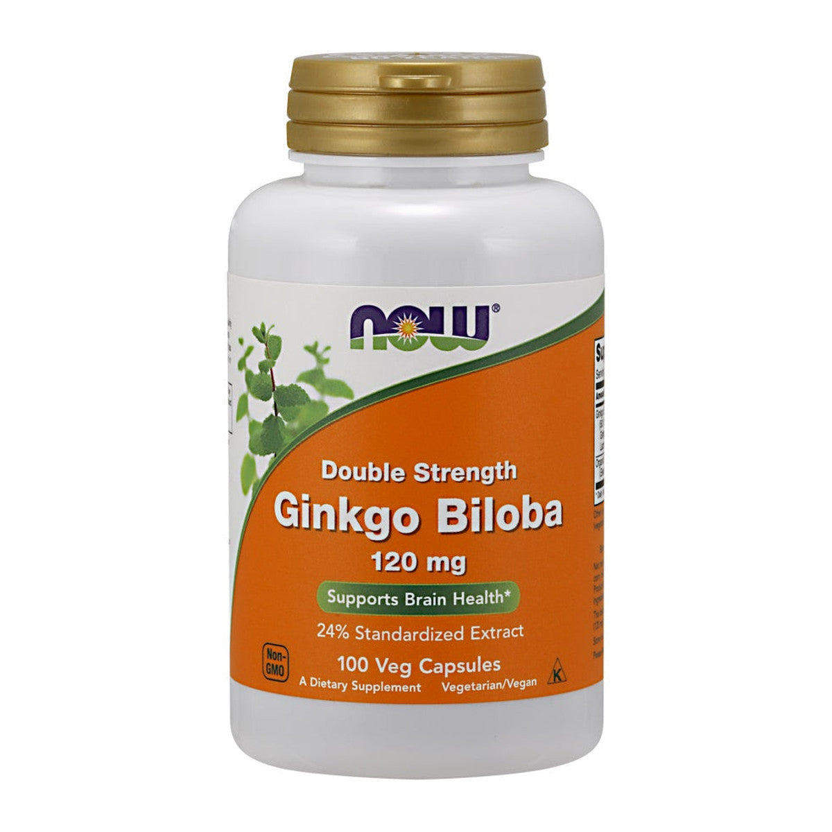 NOW Foods Ginkgo Biloba Double Strength, 120mg - 100 vcaps