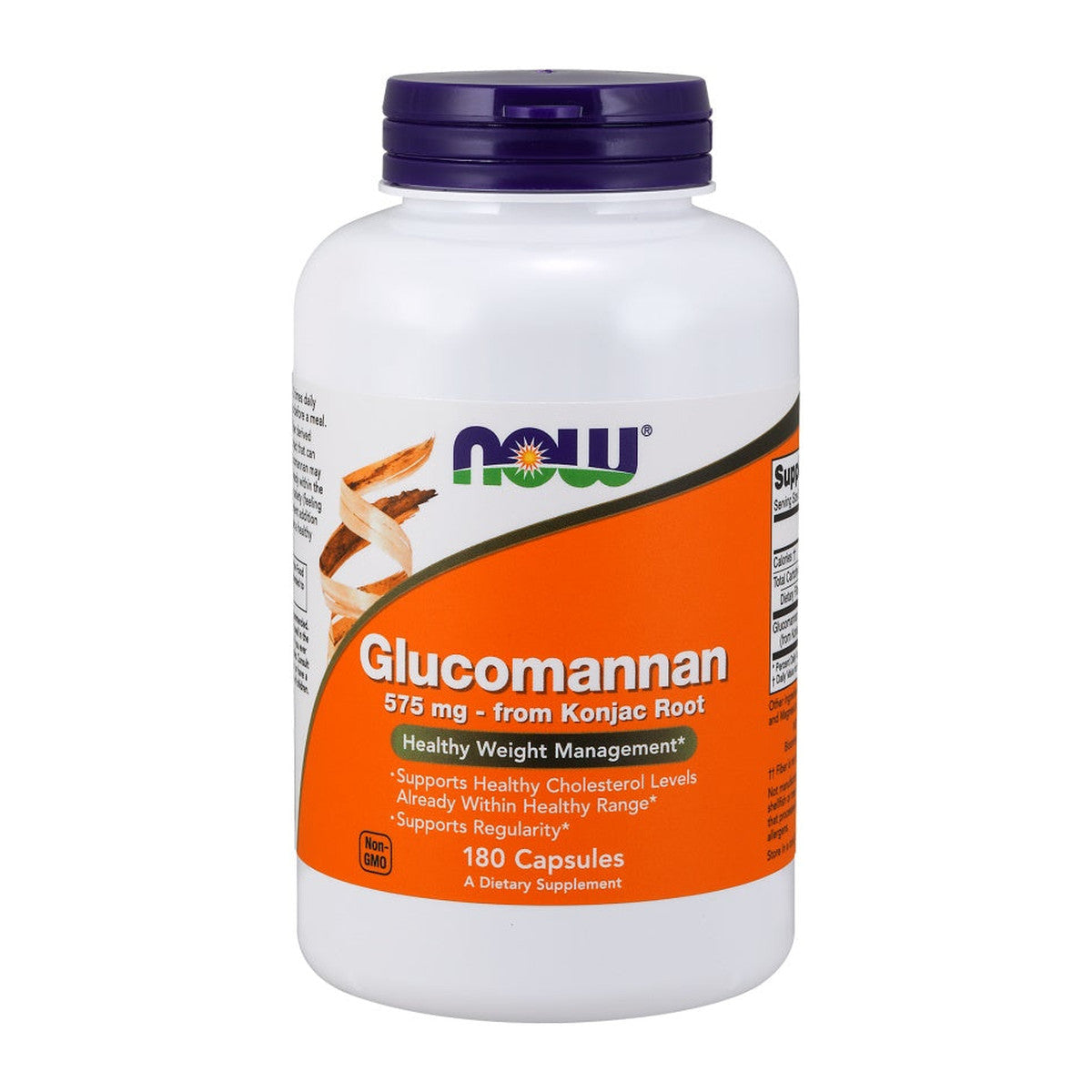 NOW Foods Glucomannan from Konjac Root, 575mg - 180 caps