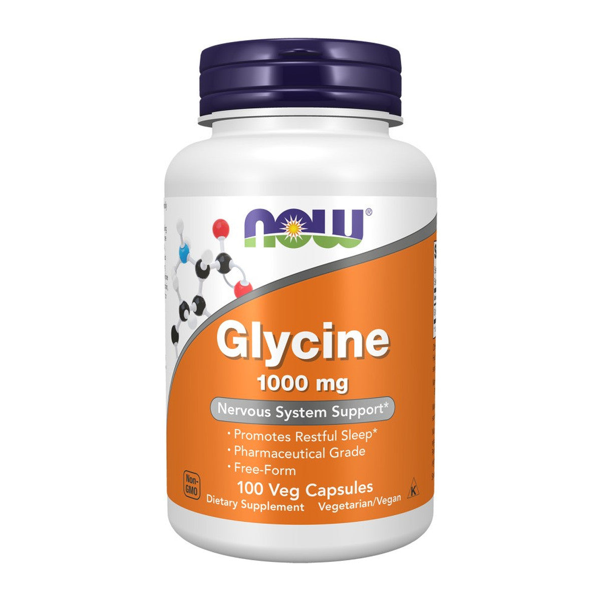 NOW Foods Glycine, 1000mg - 100 vcaps