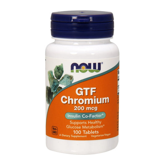 NOW Foods GTF Chromium, 200mcg - 100 tablets