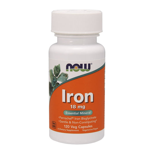 NOW Foods Iron, 18mg - 120 vcaps