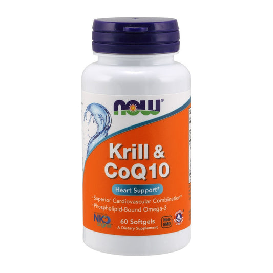 NOW Foods Krill & CoQ10 - 60 softgels