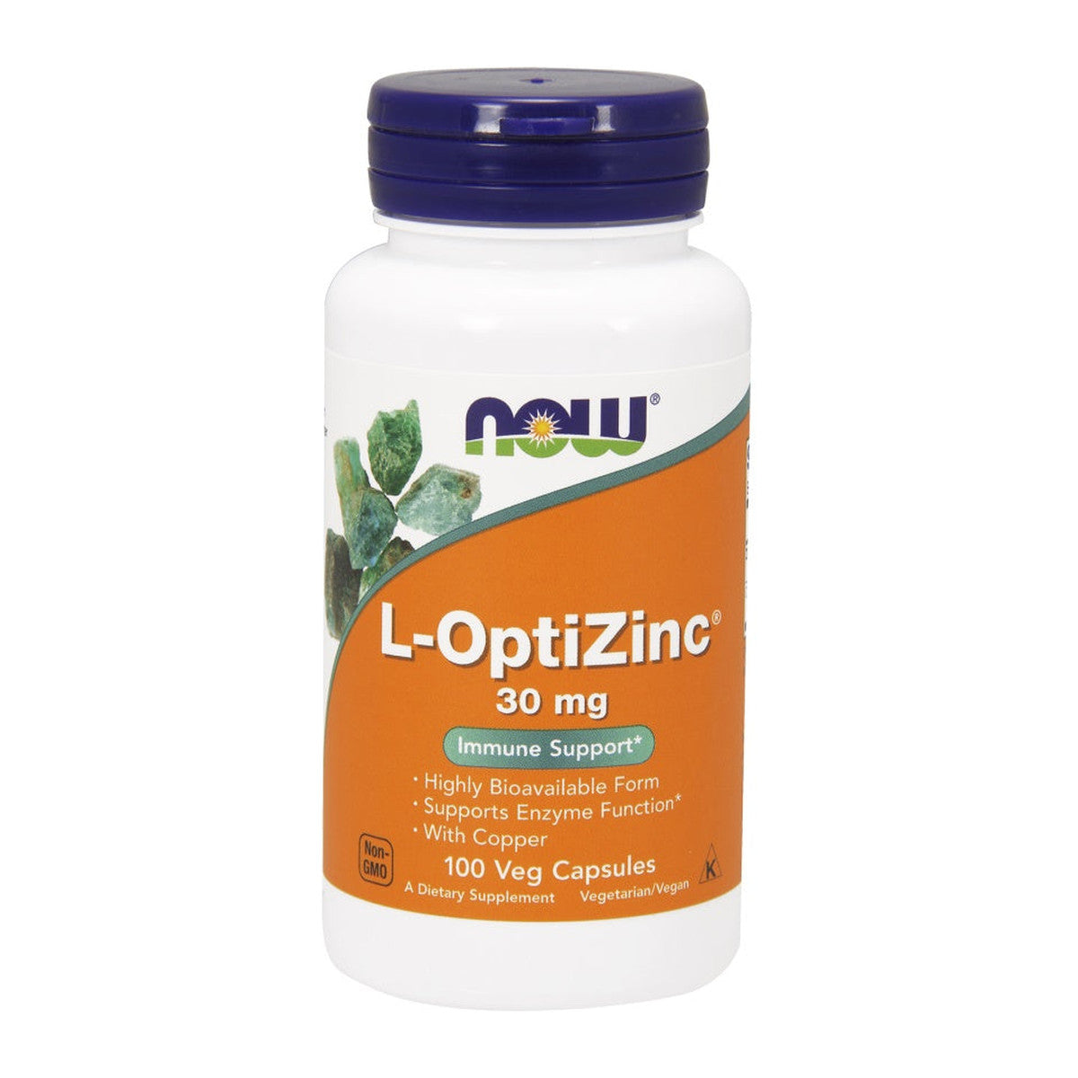 NOW Foods L-OptiZinc, 30mg - 100 vcaps