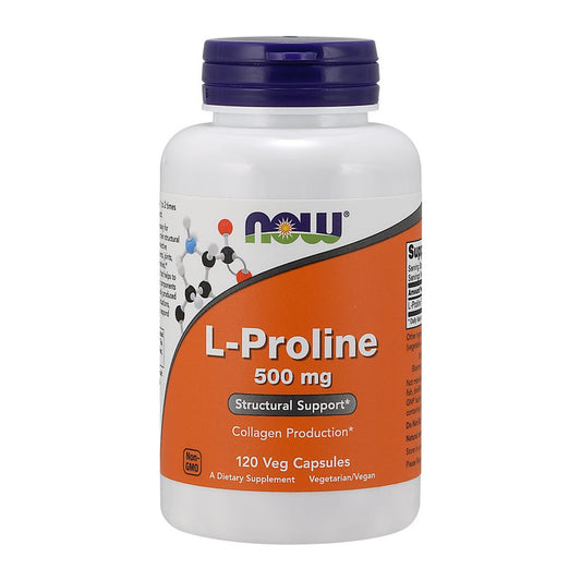 NOW Foods L-Proline, 500mg - 120 vcaps