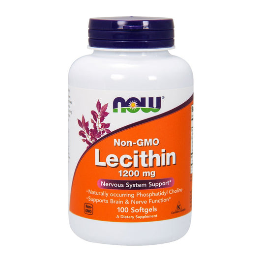 NOW Foods Lecithin, 1200mg Non-GMO - 100 softgels