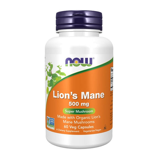 NOW Foods Lion's Mane, 500mg - 60 vcaps