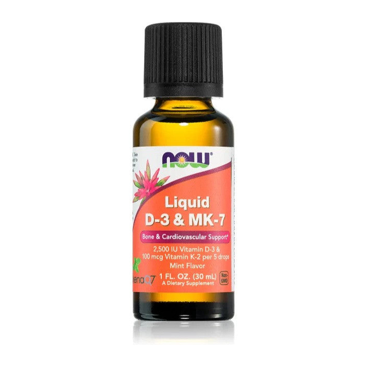 NOW Foods Liquid D-3 & MK-7, Mint - 30 ml.
