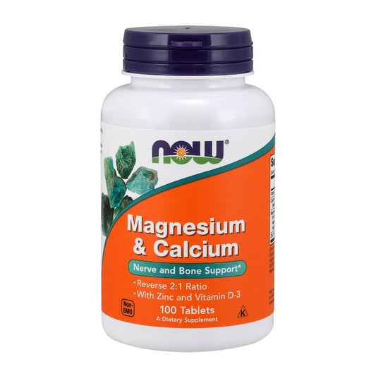 NOW Foods Magnesium & Calcium with Zinc and Vitamin D3 - 100 table