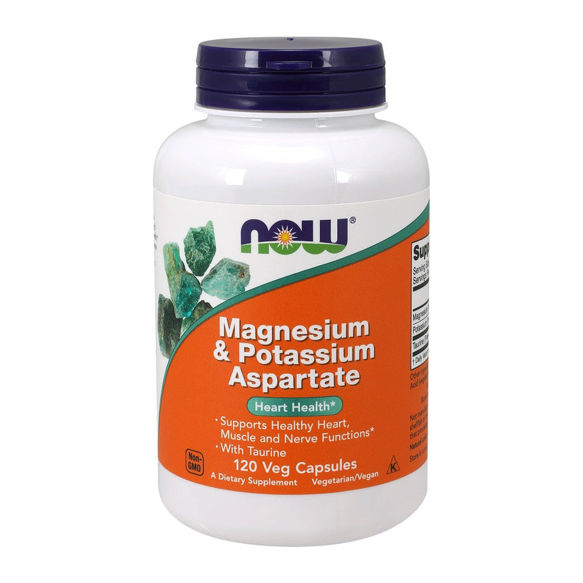 NOW Foods Magnesium & Potassium Aspartate with Taurine - 120 vcaps