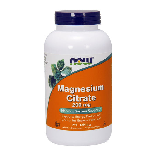 NOW Foods Magnesium Citrate, 200mg - 250 tablets