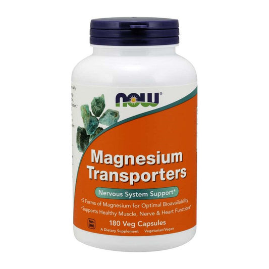 NOW Foods Magnesium Transporters - 180 vcaps
